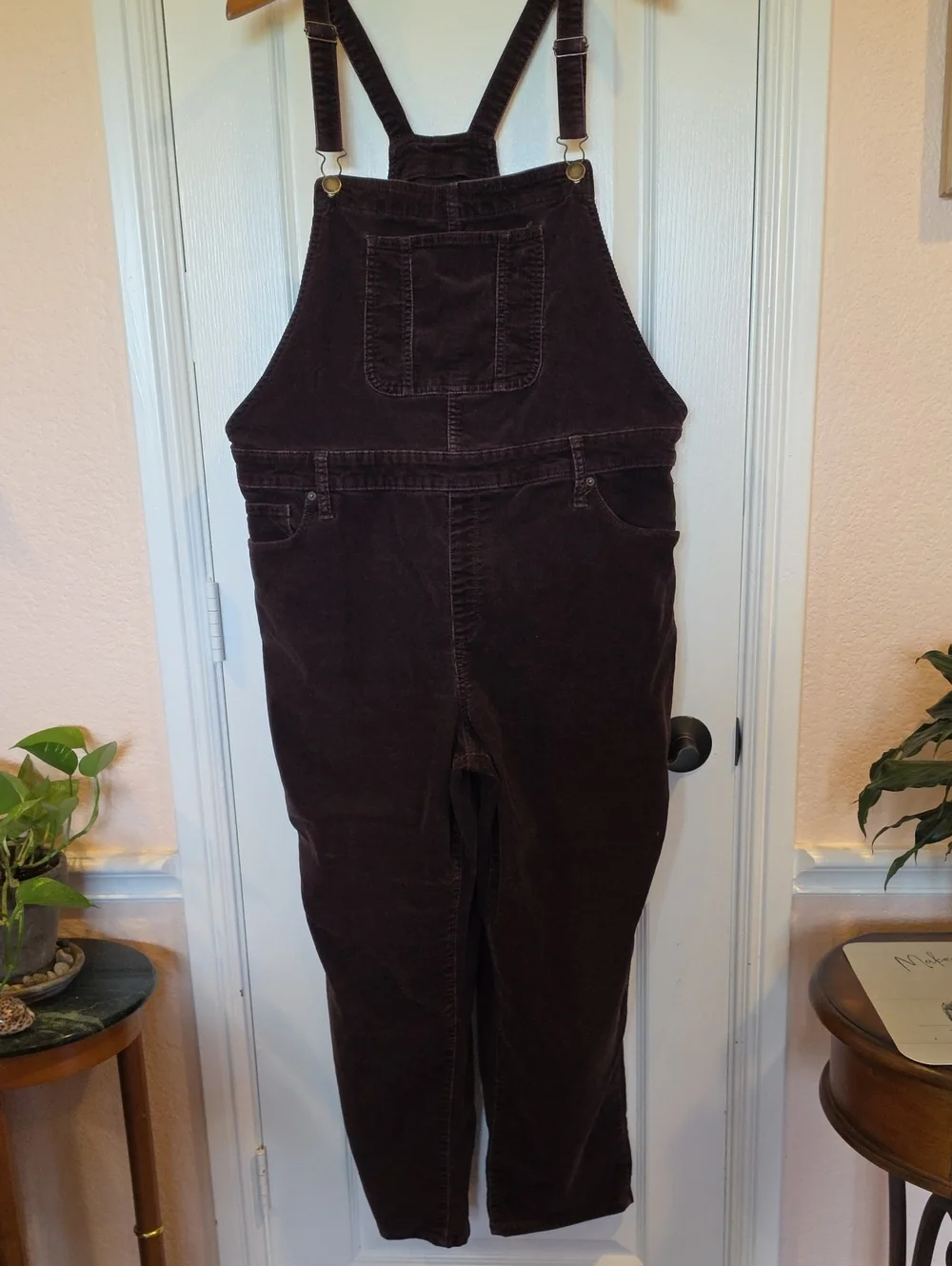 18W, Women's Brown Overall Jeans - Classic Bib Overalls - Picture 1 of 6
